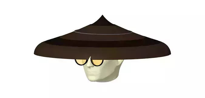 Mizu Oriental Hat Blue Eyed Samurai Cosplay By CC3D 3D print model