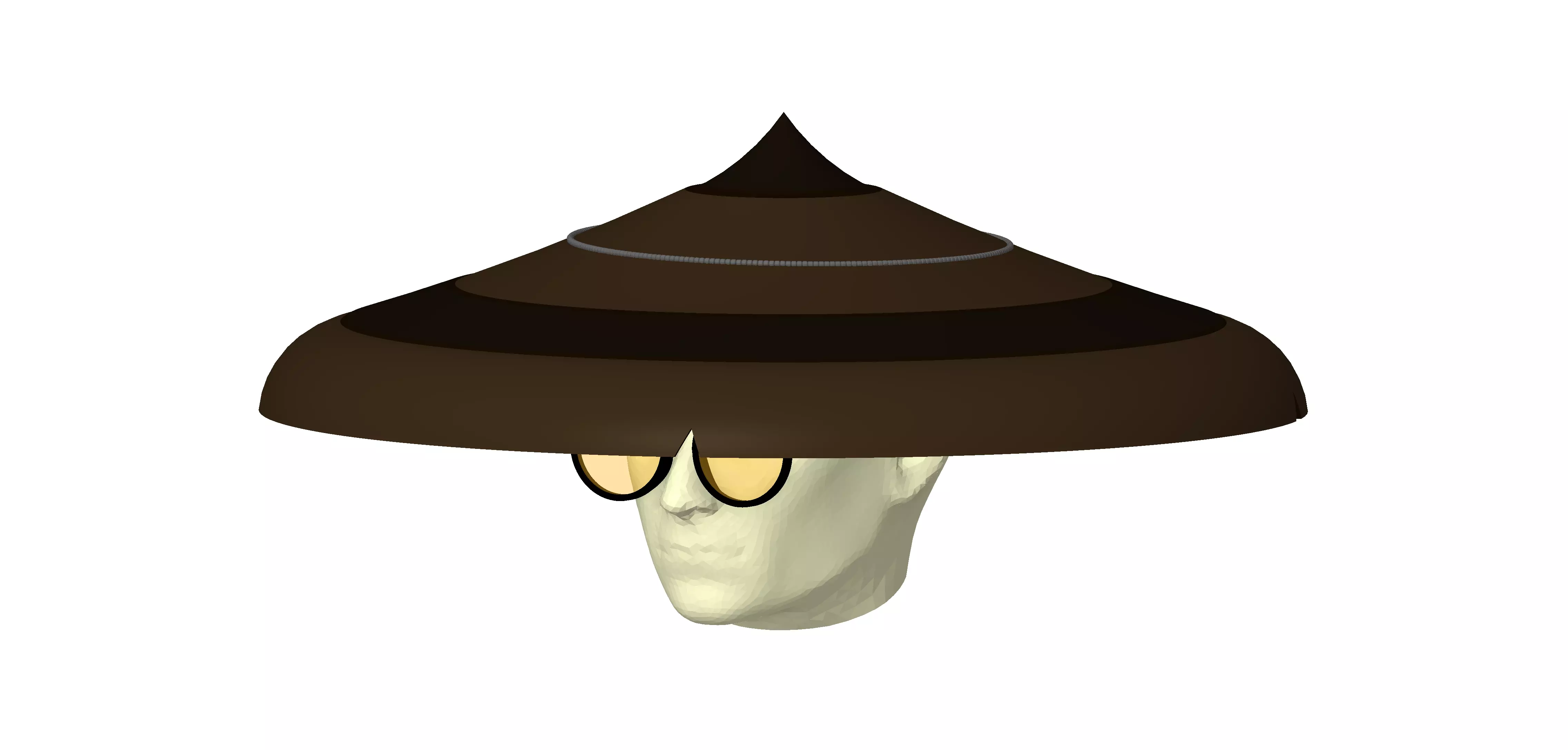 Mizu Oriental Hat Blue Eyed Samurai Cosplay By CC3D 3D print model_0