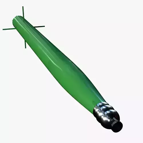 VA-111 Shkval Torpedo Low-poly 3D model