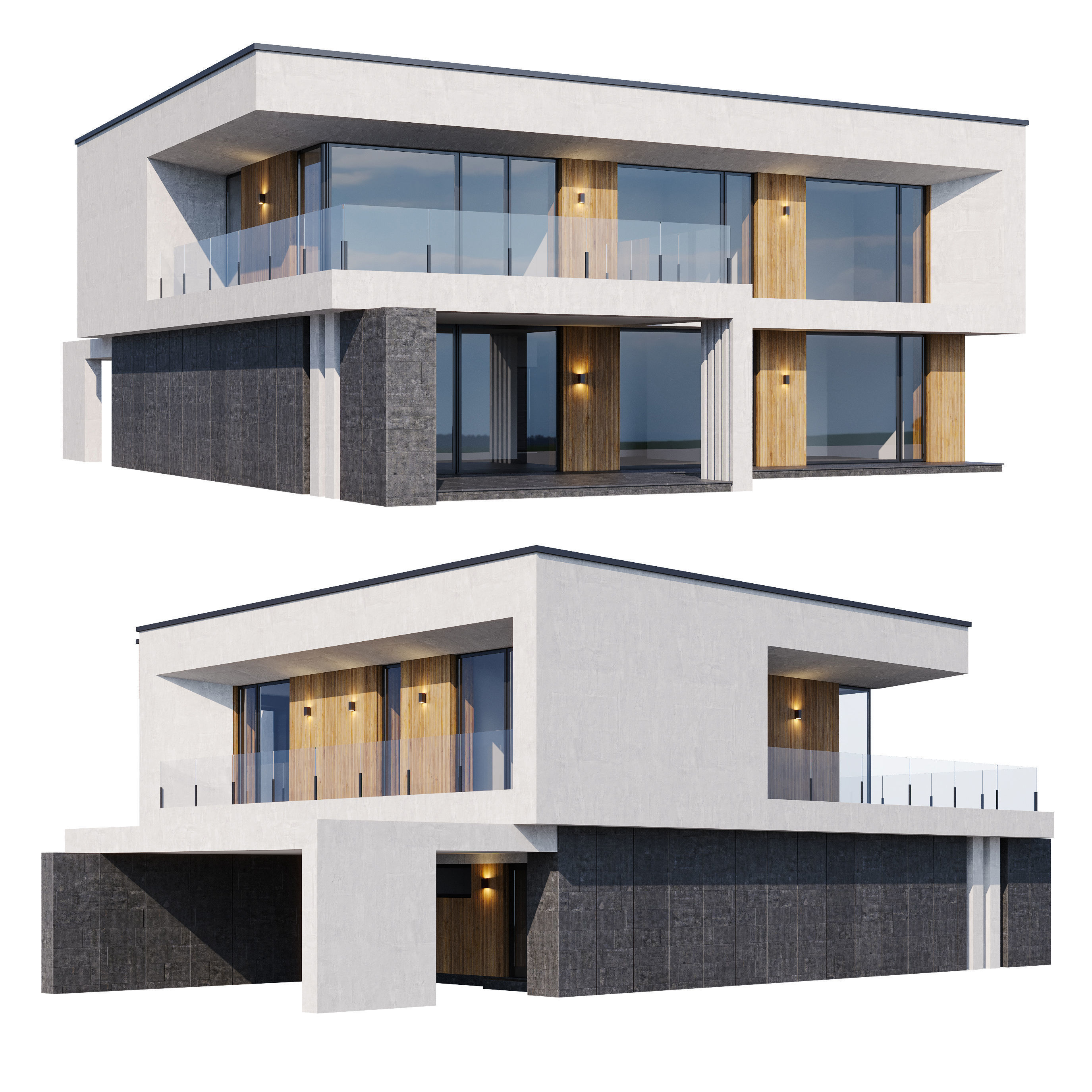 Modern house v78 3D model_1