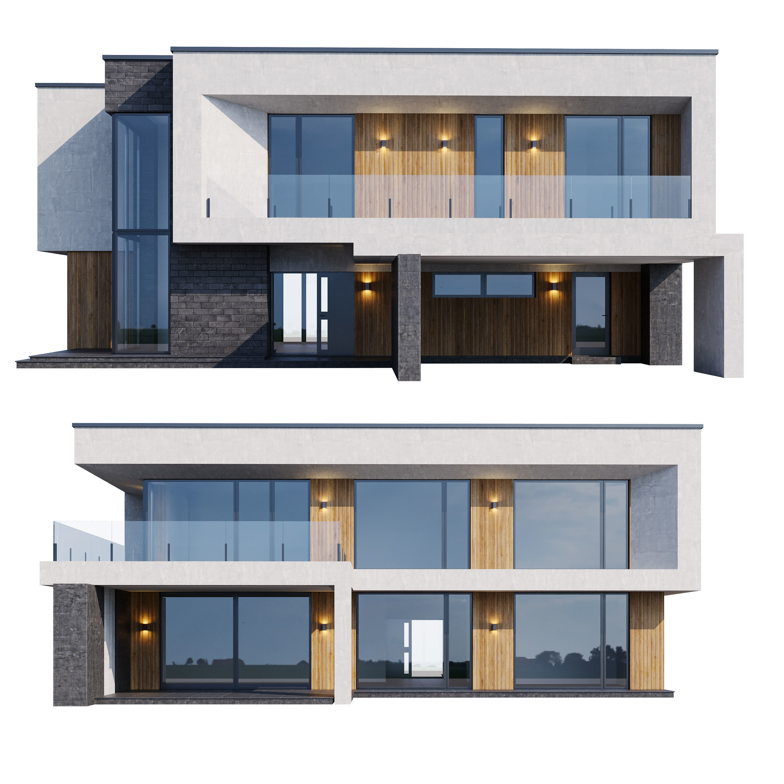 Modern house v78 3D model_2