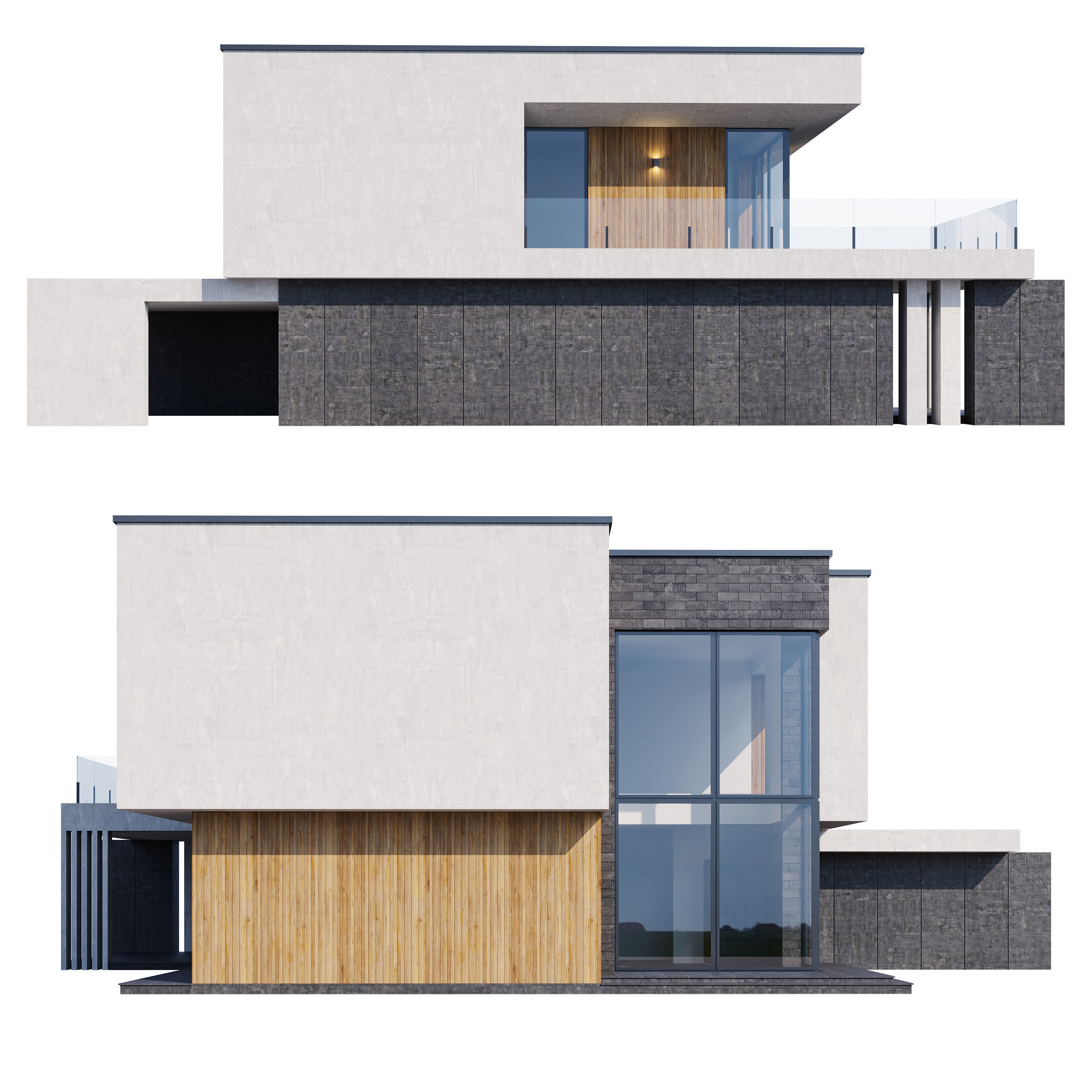 Modern house v78 3D model_3