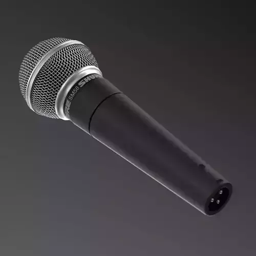 Microphone Low-poly 3D model