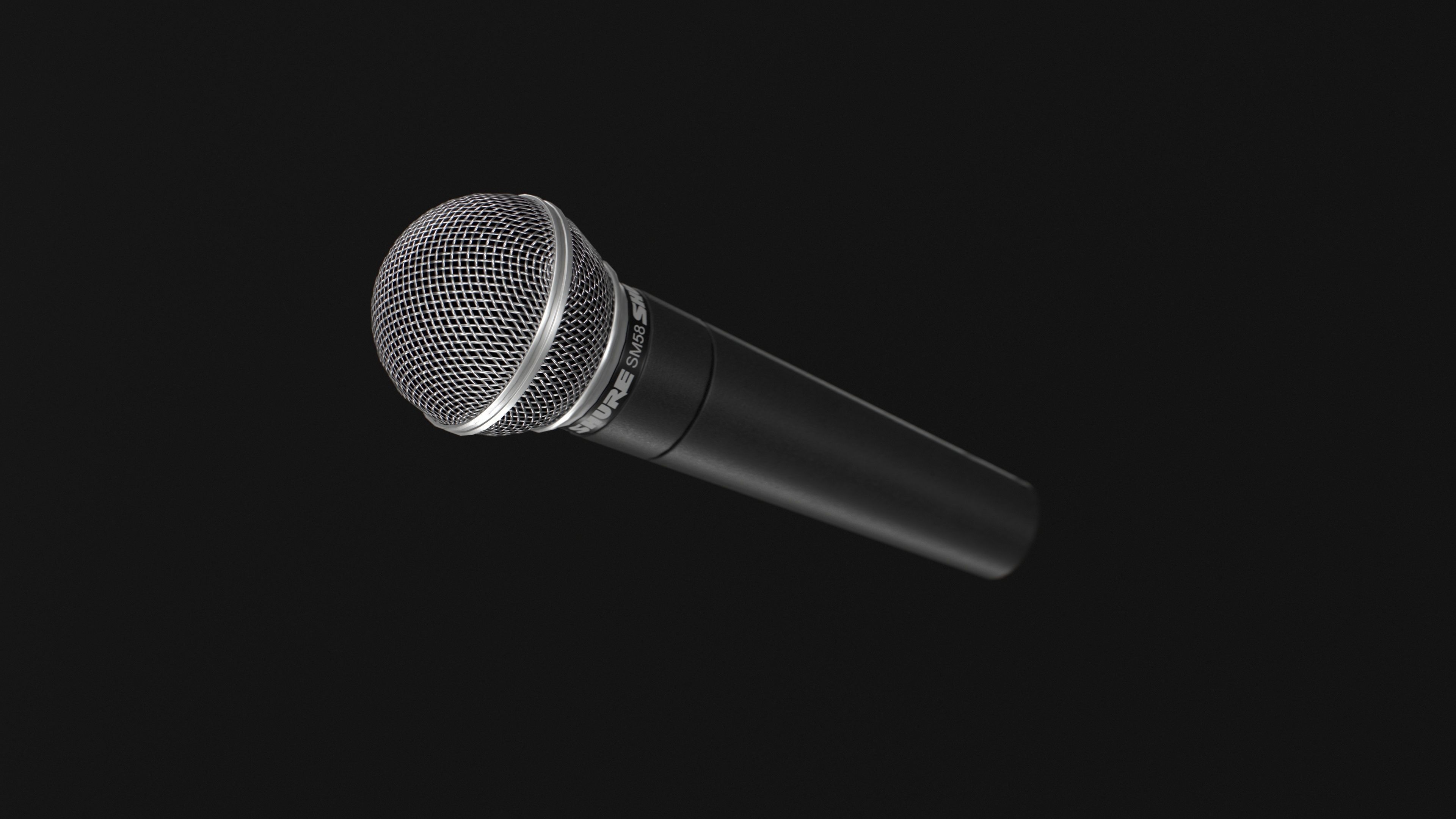 Microphone Low-poly 3D model_7