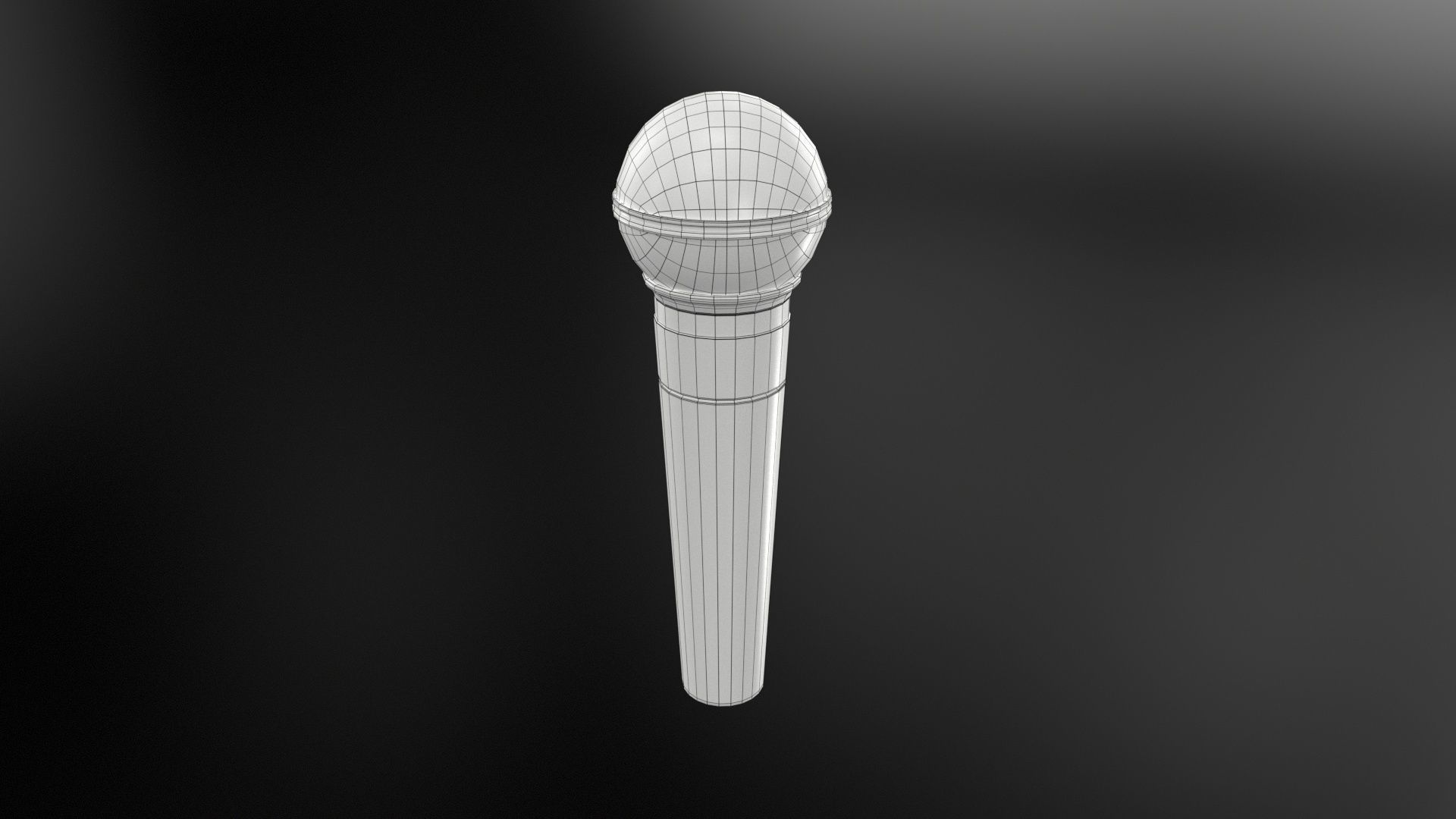 Microphone Low-poly 3D model_10
