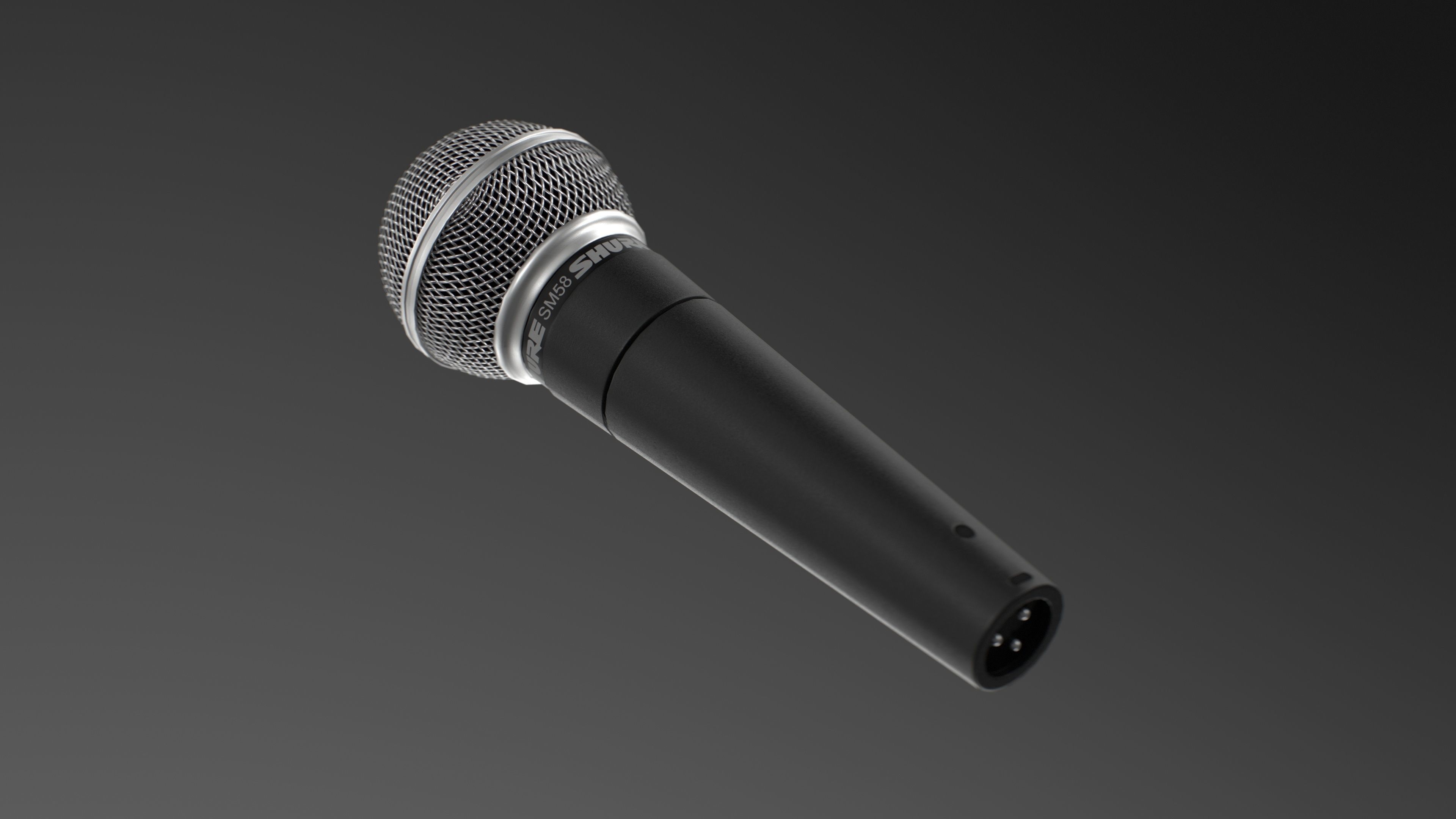 Microphone Low-poly 3D model_1