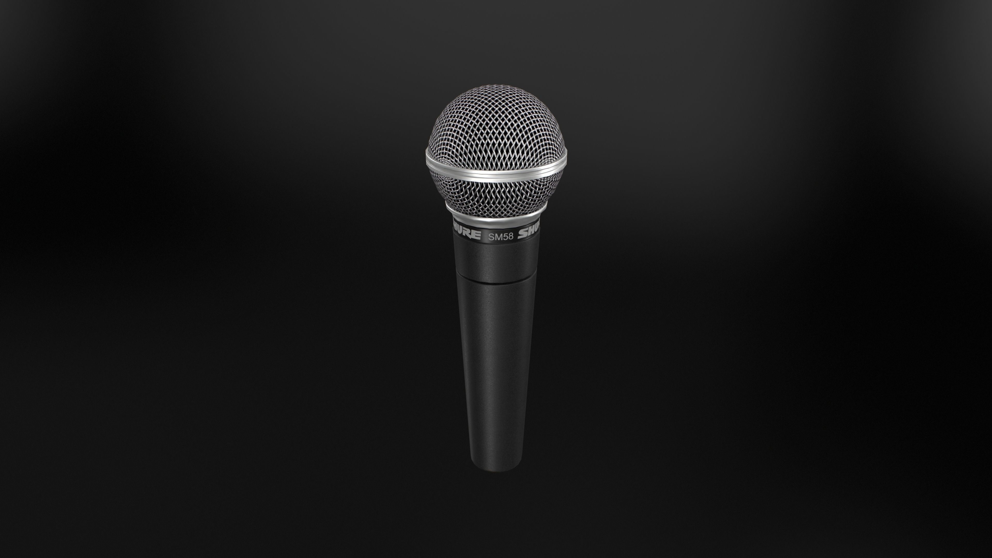 Microphone Low-poly 3D model_4