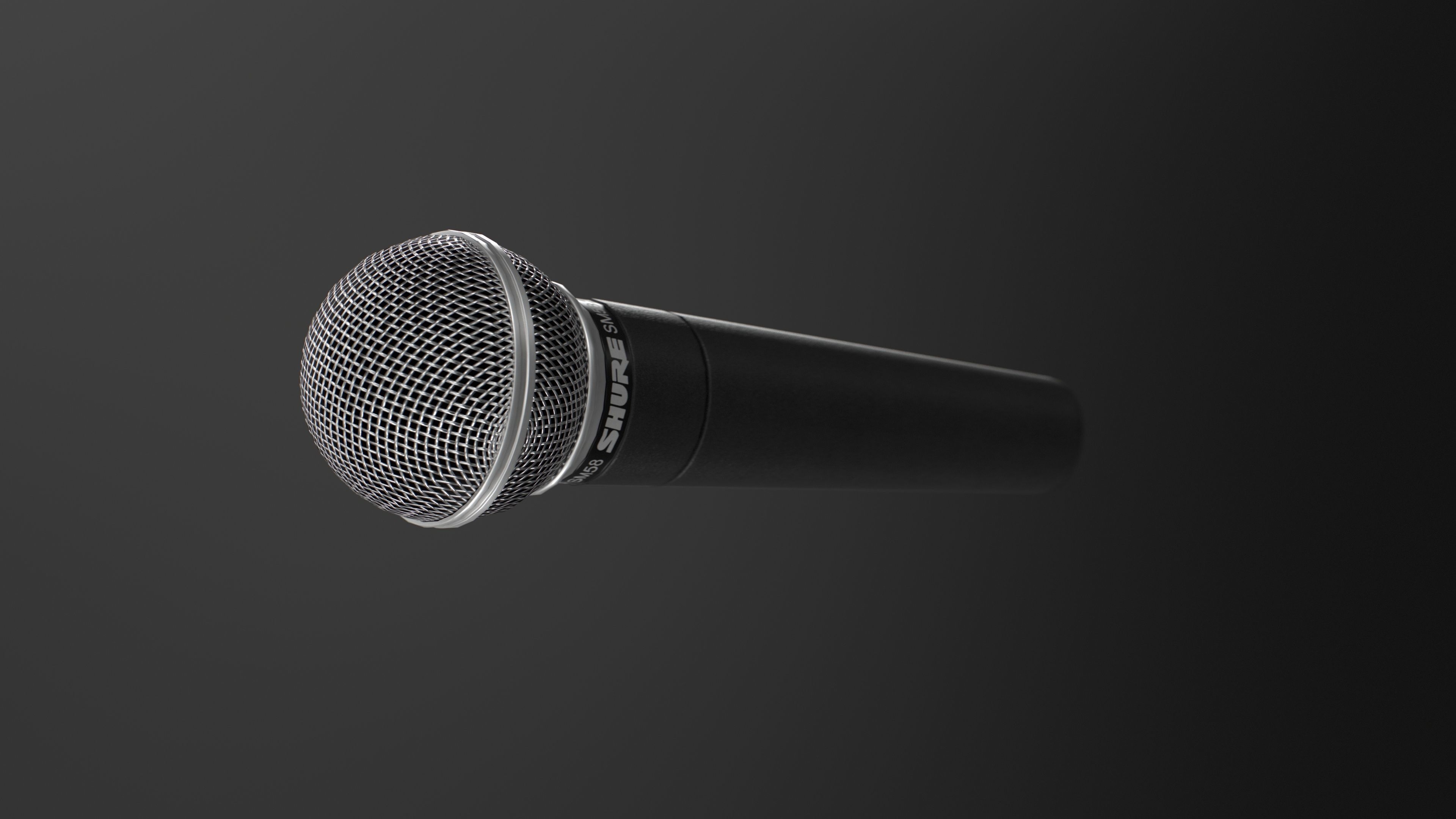 Microphone Low-poly 3D model_3