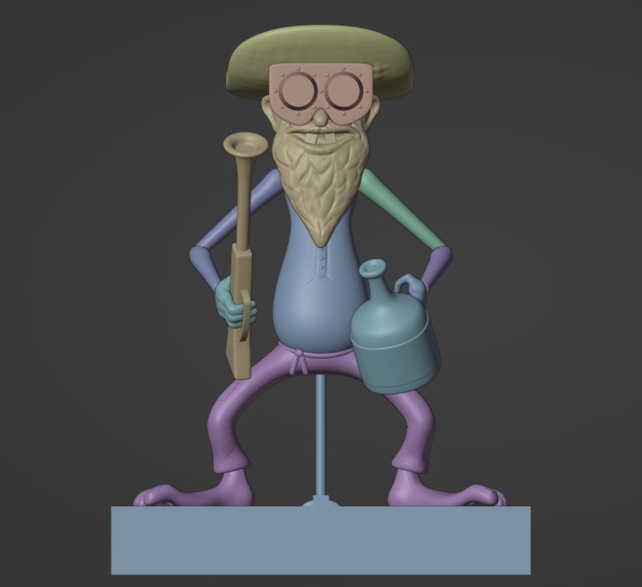 AquaTeen Jiggle Billy with night vision goggles 3D print model_3