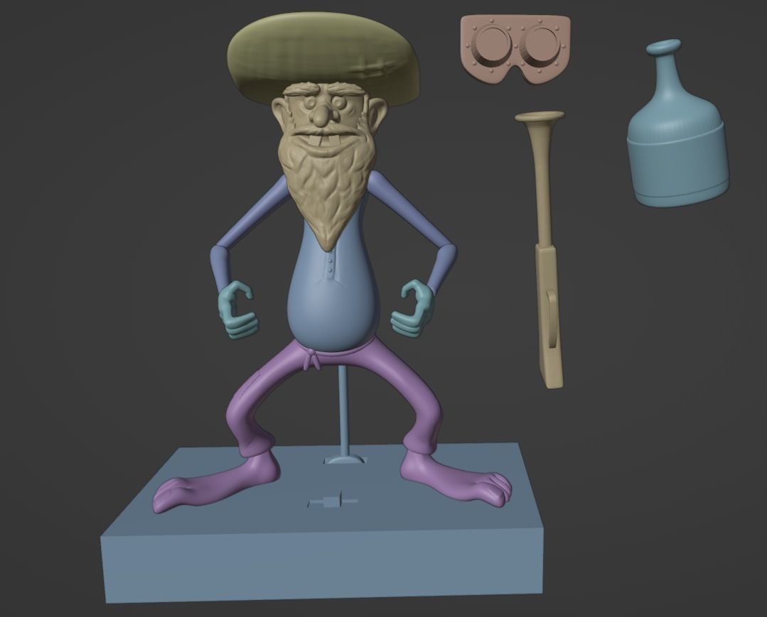 AquaTeen Jiggle Billy with night vision goggles 3D print model_1