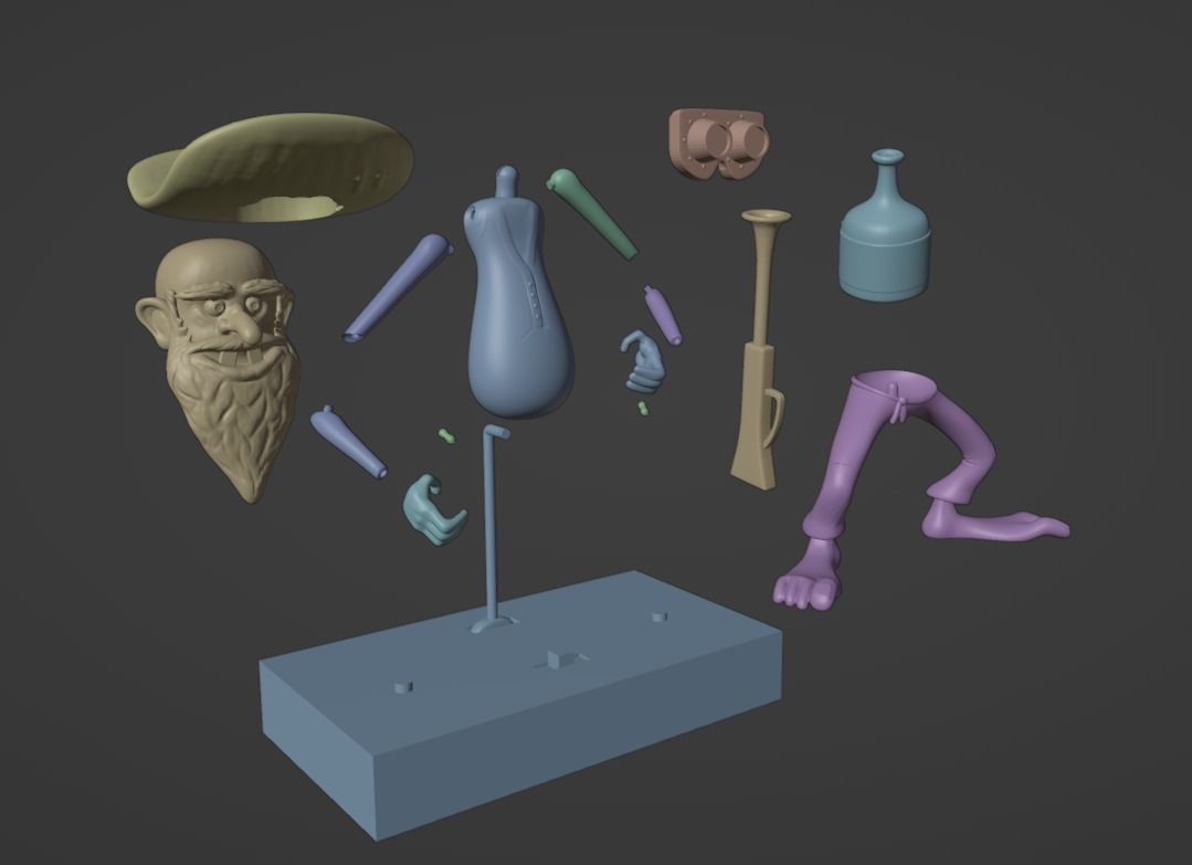 AquaTeen Jiggle Billy with night vision goggles 3D print model_2