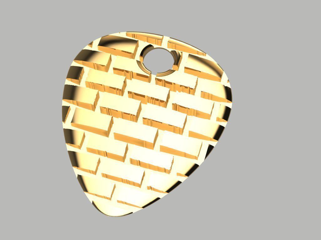 3D printable guitar pick with Pink Floyd The Wall engraved model 3D print model_4