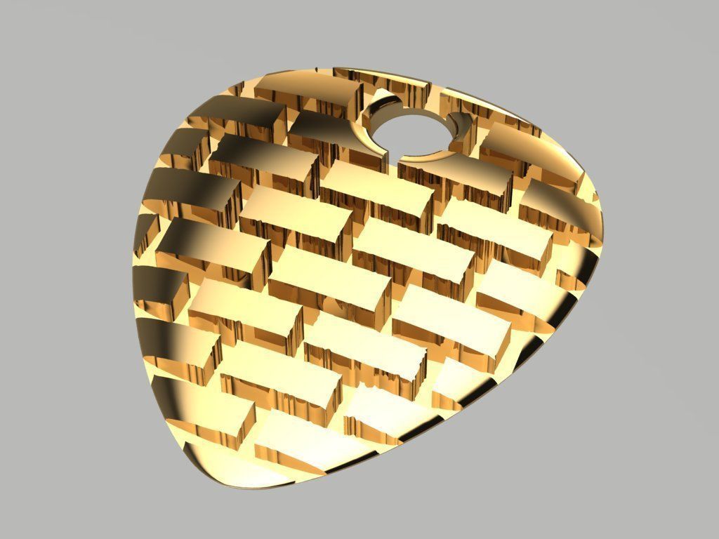 3D printable guitar pick with Pink Floyd The Wall engraved model 3D print model_3