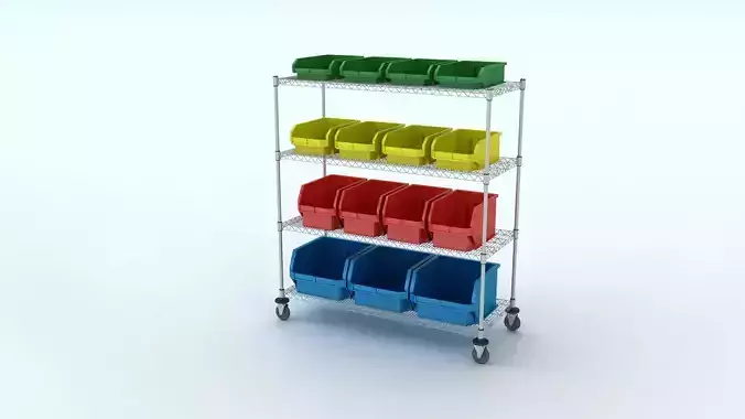 Rack with Bins