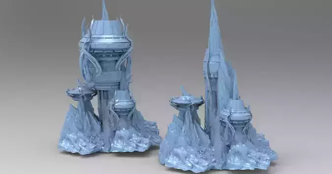Cthulhu ocean Docks Gravity tower 2 designs 