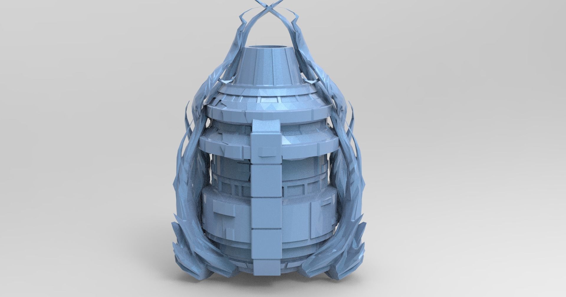 Cthulhu ocean Sci fi Towers collection Low-poly 3D model_6