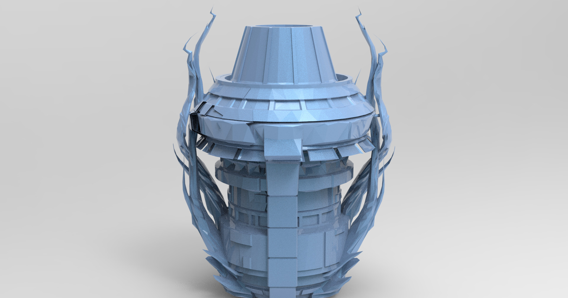 Cthulhu ocean Sci fi Towers collection Low-poly 3D model_18