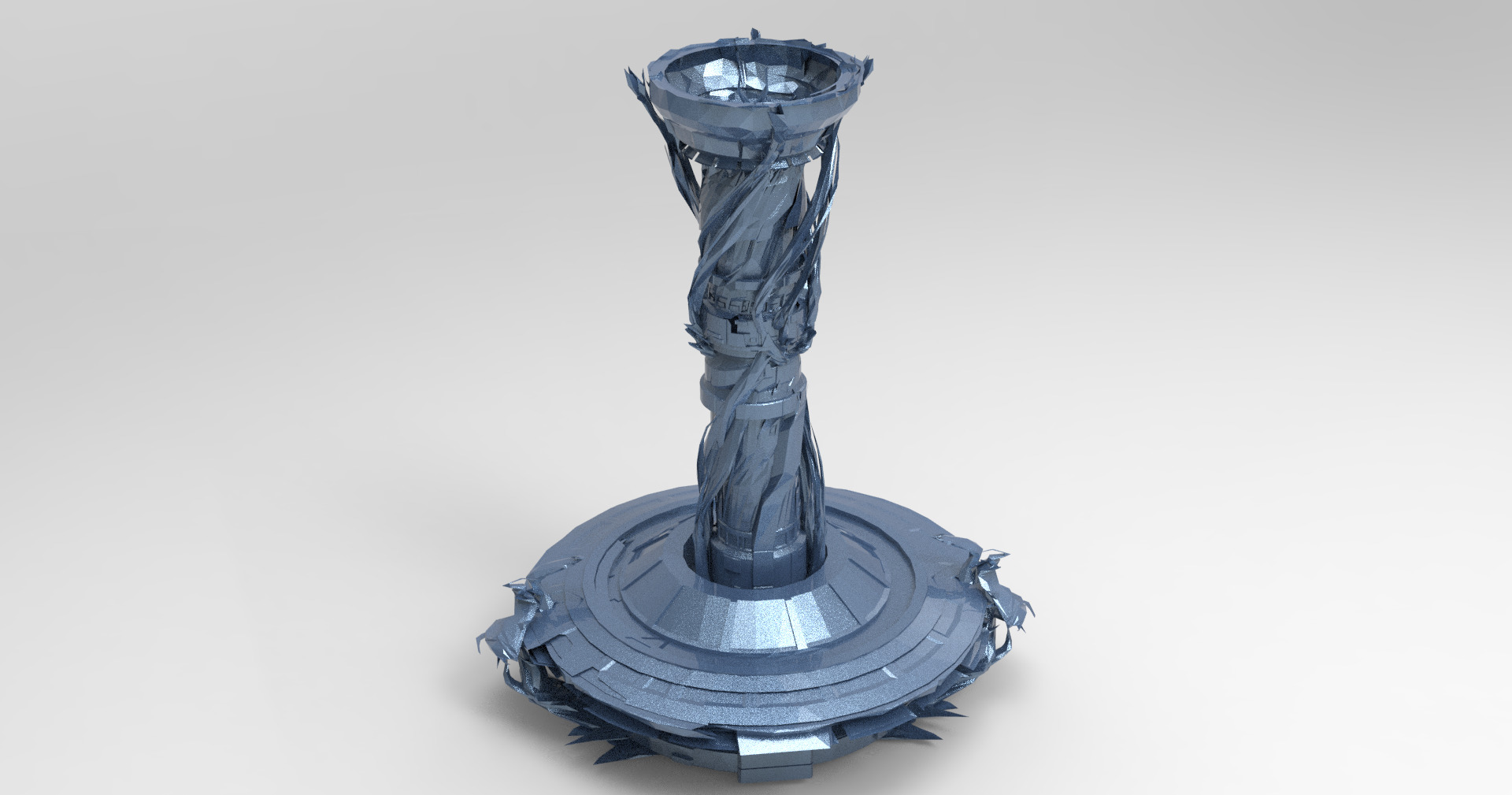 Cthulhu ocean Sci fi Towers collection Low-poly 3D model_21