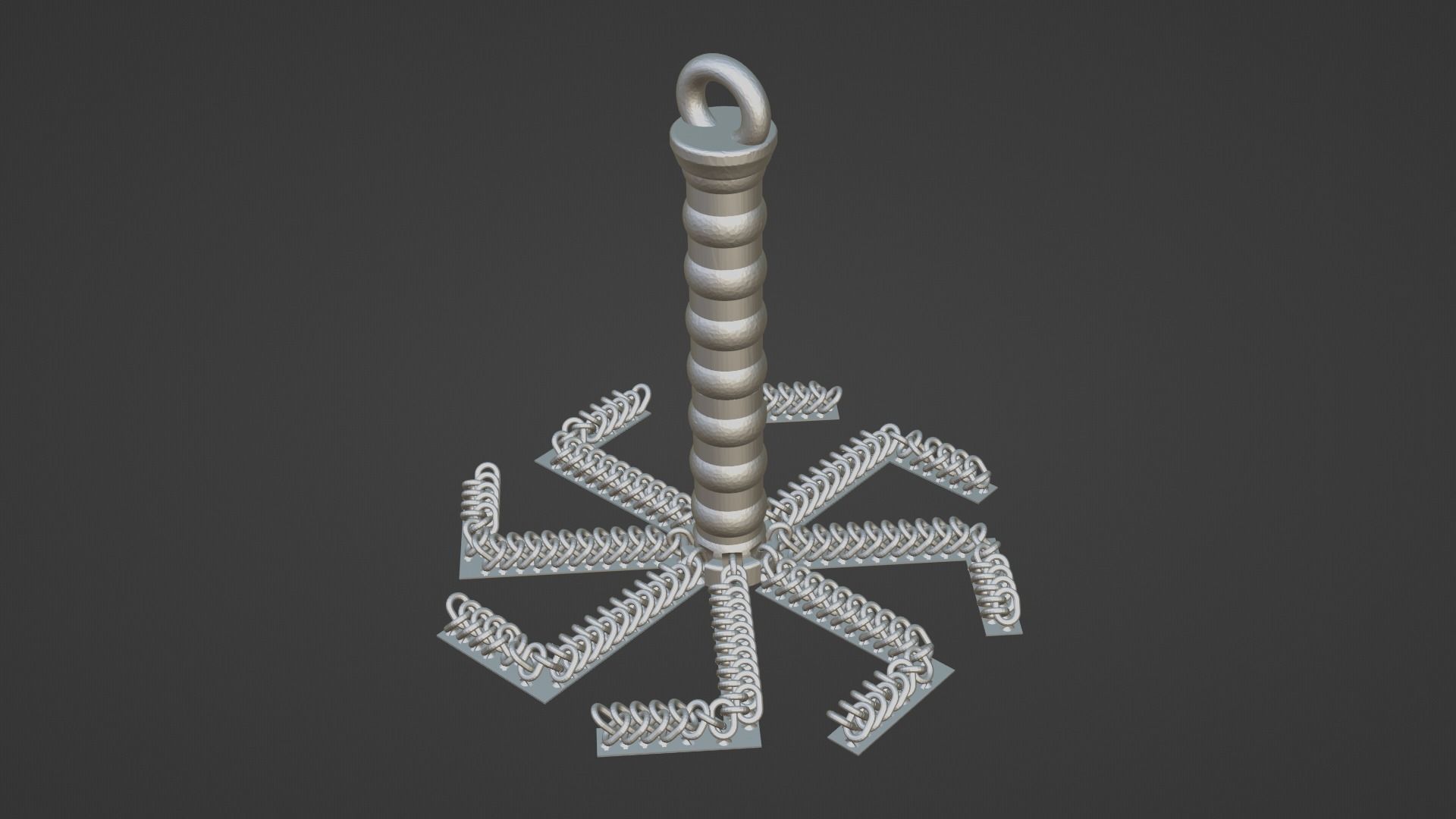 Articulated Tassel Whip 3D print model_4