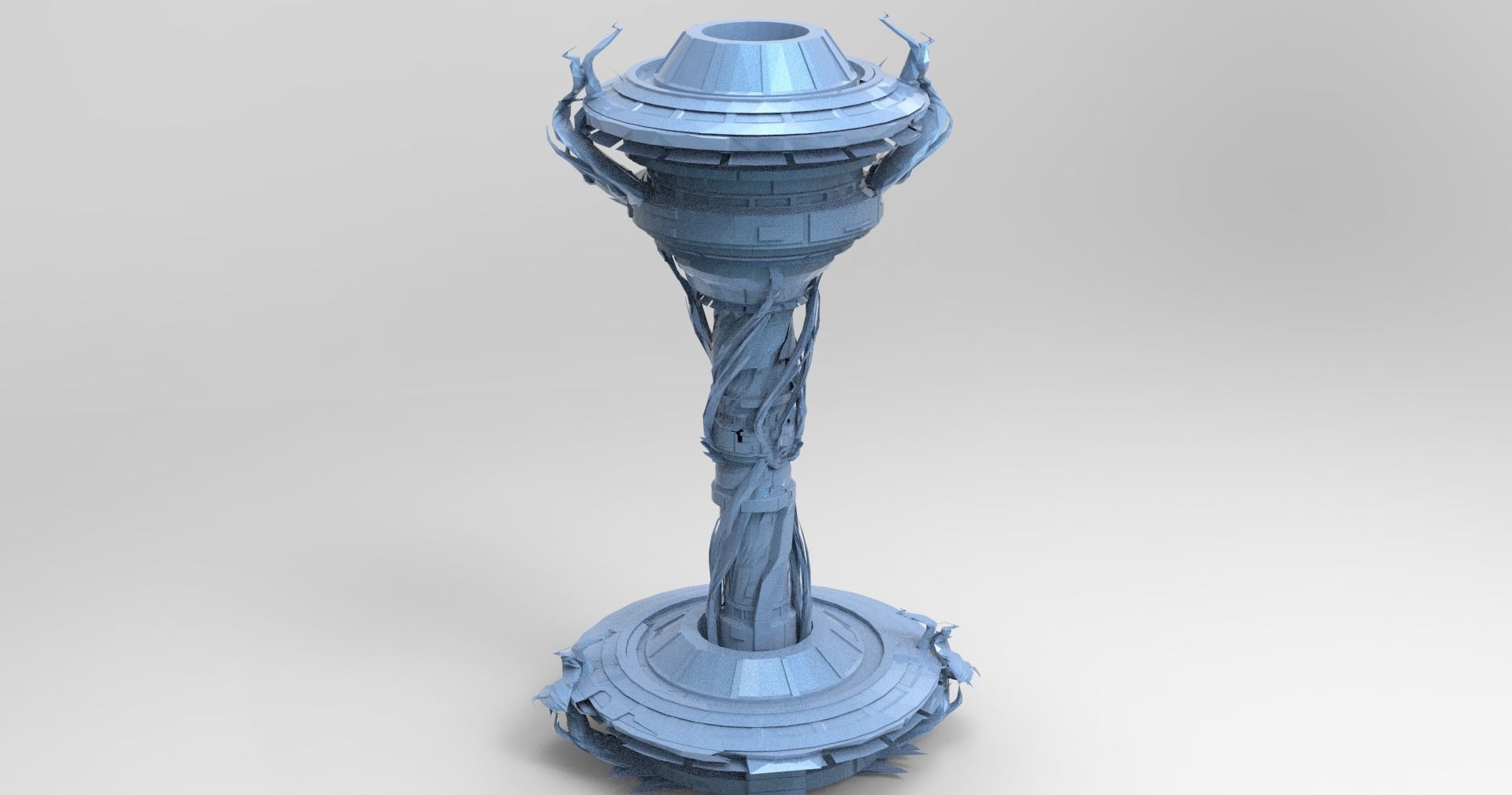 Cthulhu ocean Sci fi Towers collection full  Low-poly 3D model_20