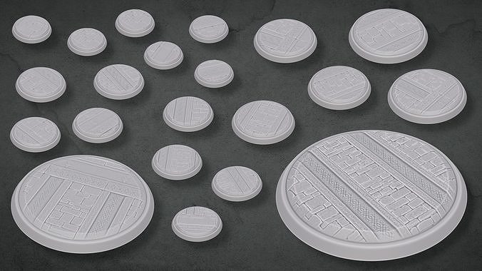 Celtic street miniature bases 3D print model