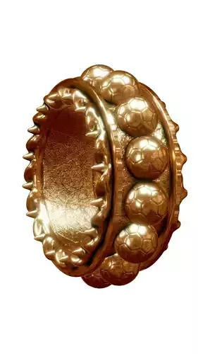 Football Gold Ring Paris Silver 2023