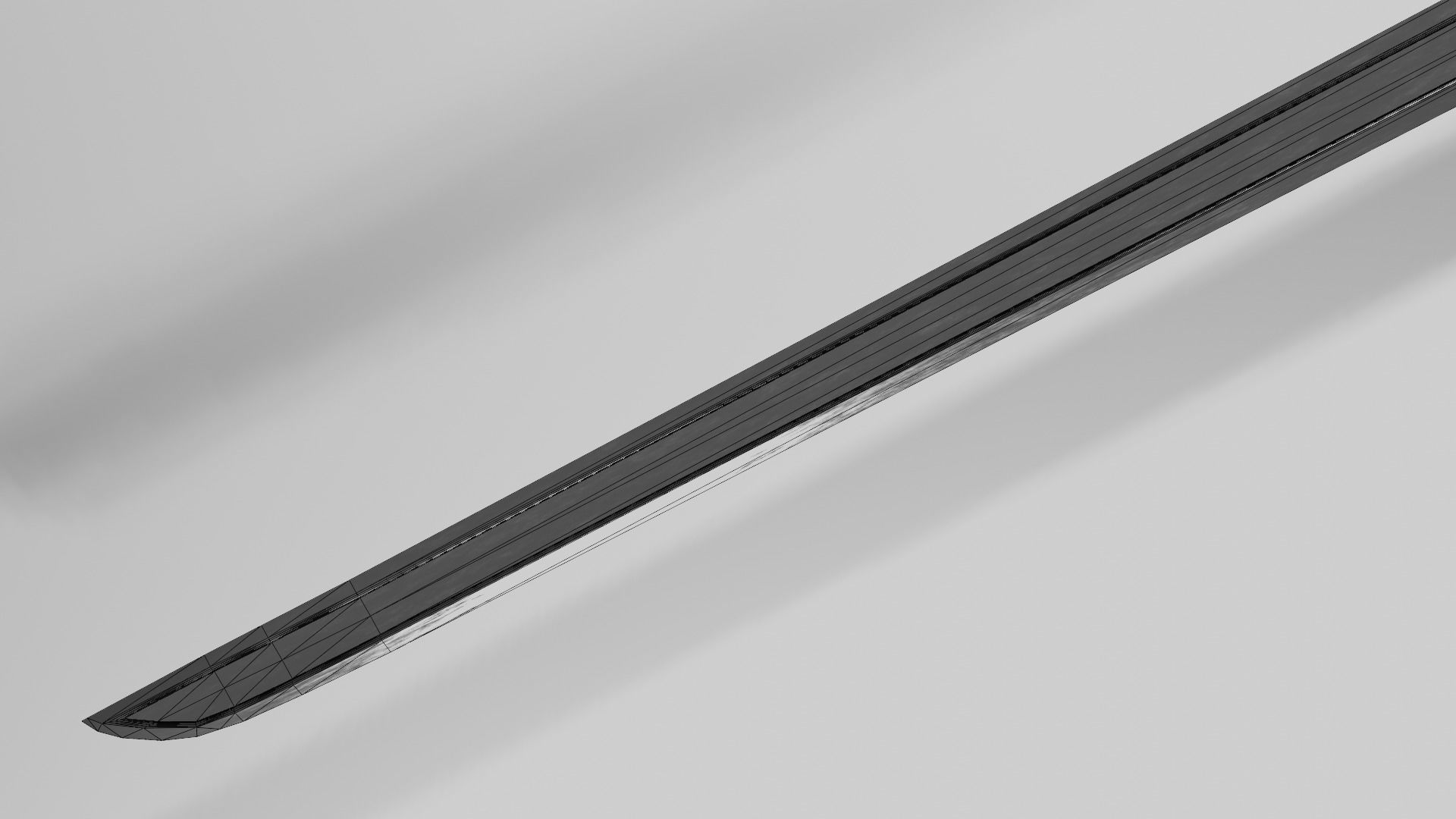 Langsax sword with Excalibur handle Low-poly 3D model_10