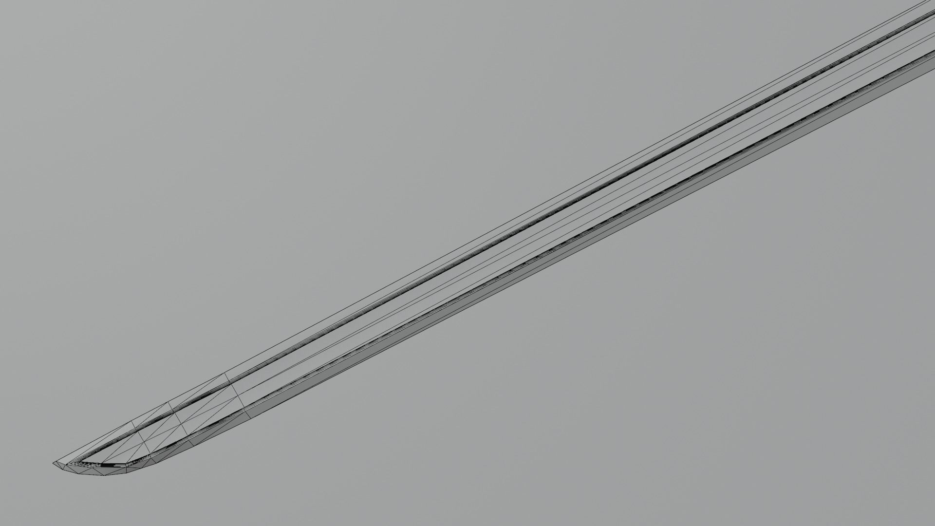 Langsax sword with Excalibur handle Low-poly 3D model_11
