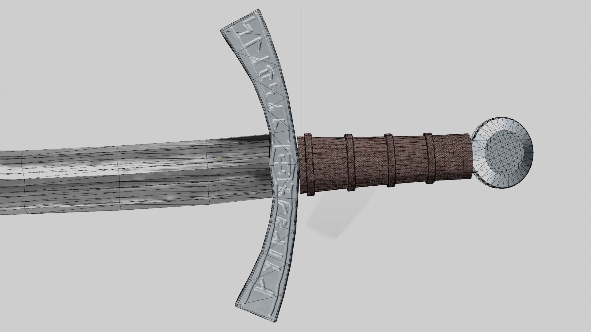 Khora sword with Falchion handle Low-poly 3D model_12