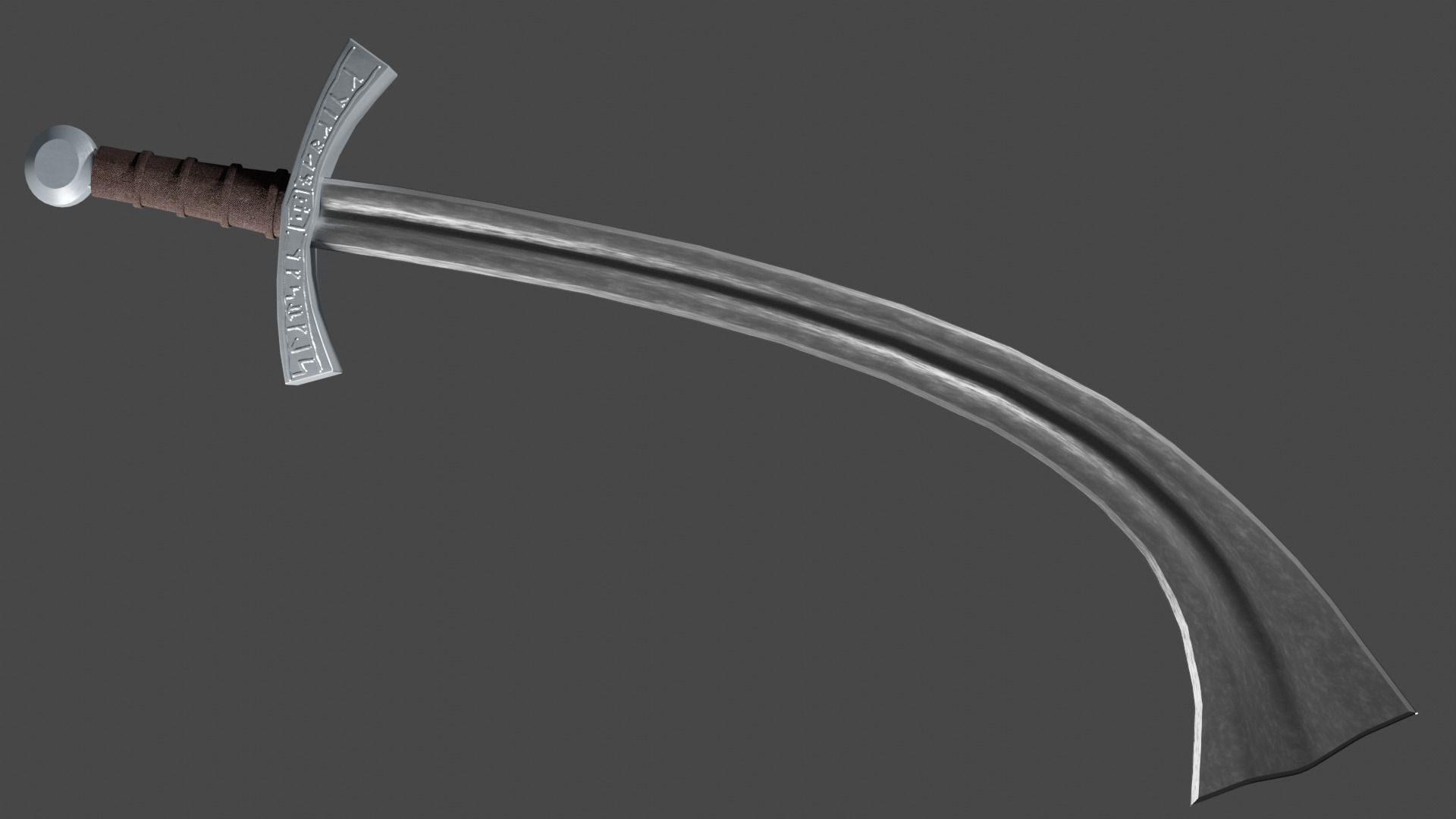 Khora sword with Falchion handle Low-poly 3D model_1