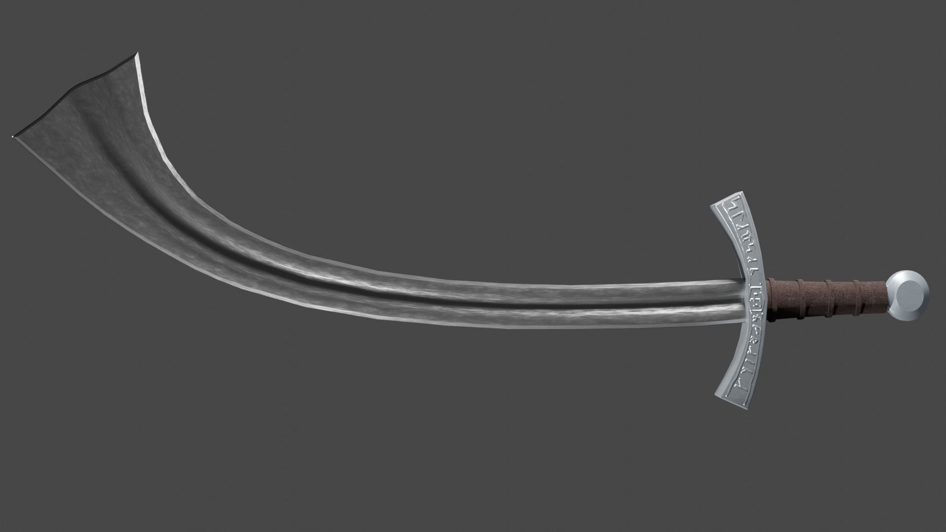 Khora sword with Falchion handle Low-poly 3D model_4