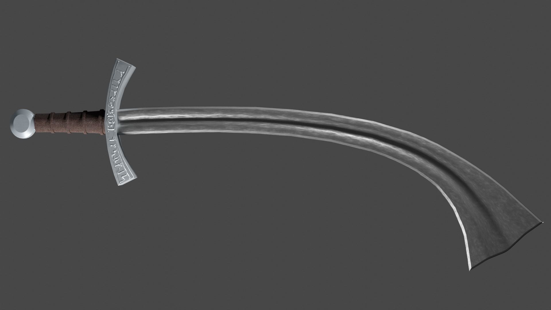 Khora sword with Falchion handle Low-poly 3D model_5