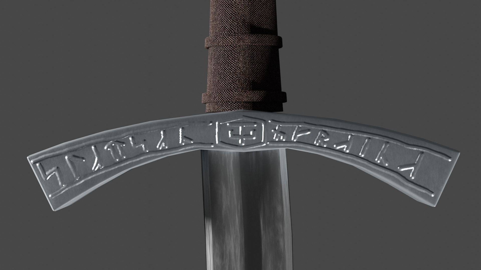 Khora sword with Falchion handle Low-poly 3D model_9