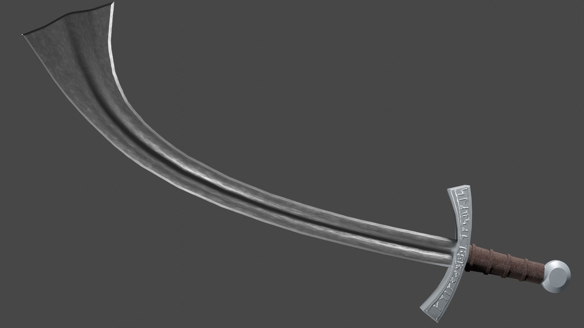 Khora sword with Falchion handle Low-poly 3D model_3