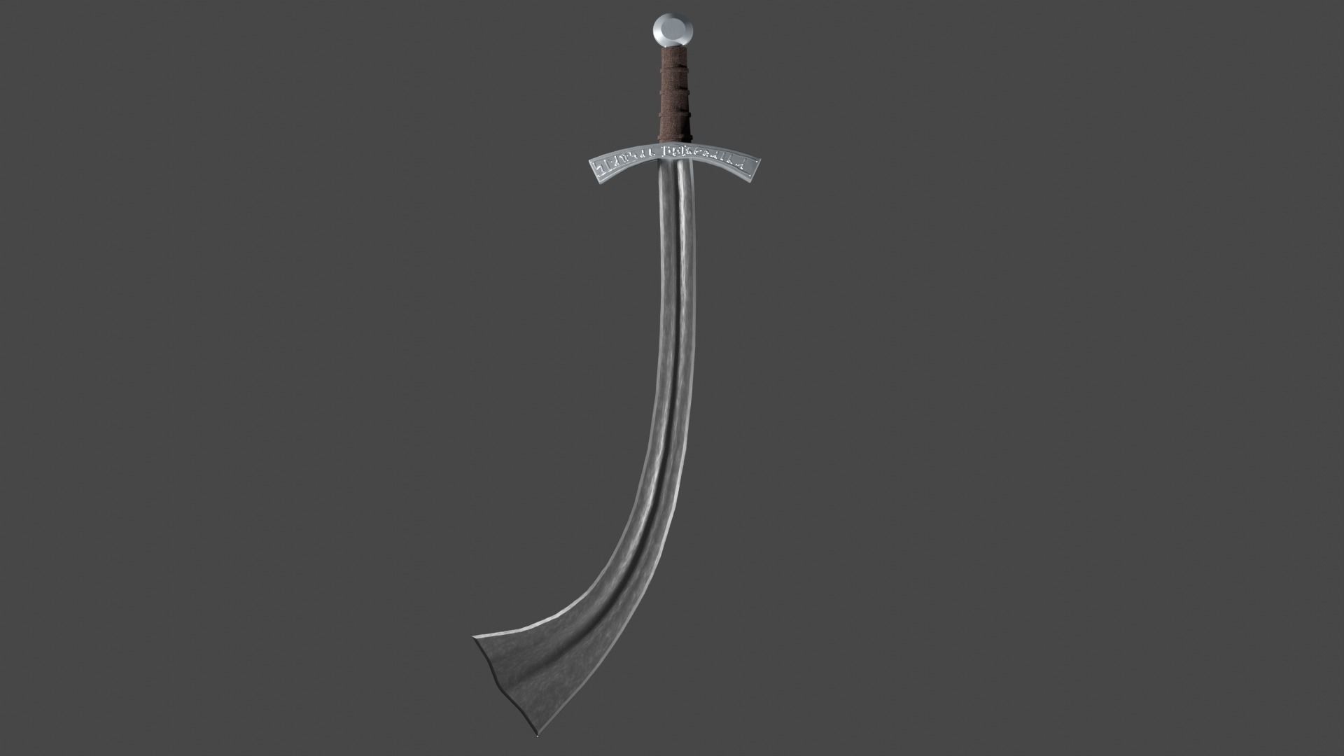 Khora sword with Falchion handle Low-poly 3D model_7