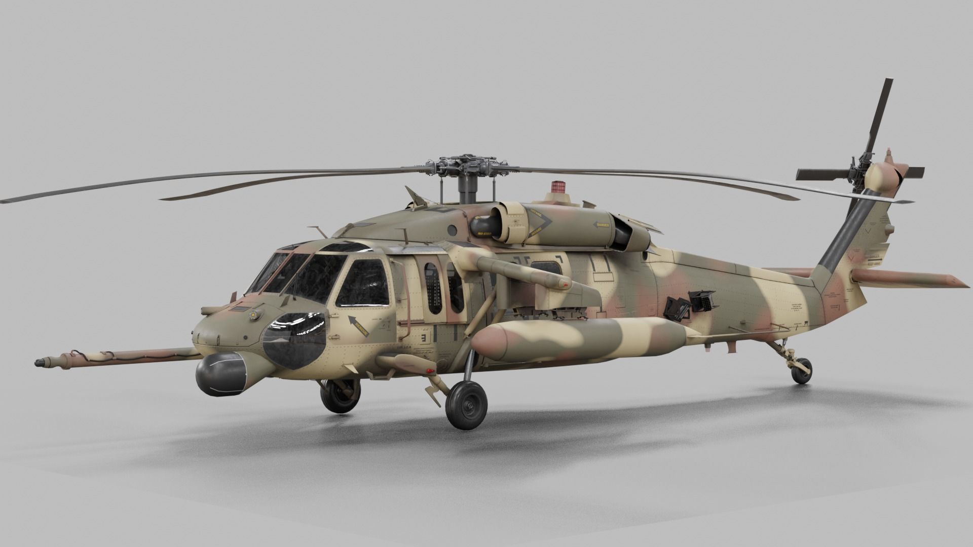 UH-60 Blackhawk Helicopter 22 skins 3D model_32