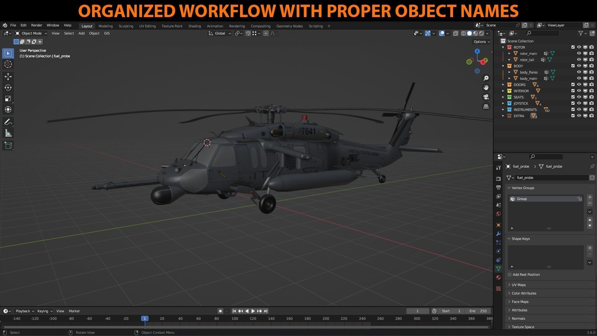 UH-60 Blackhawk Helicopter 22 skins 3D model_15