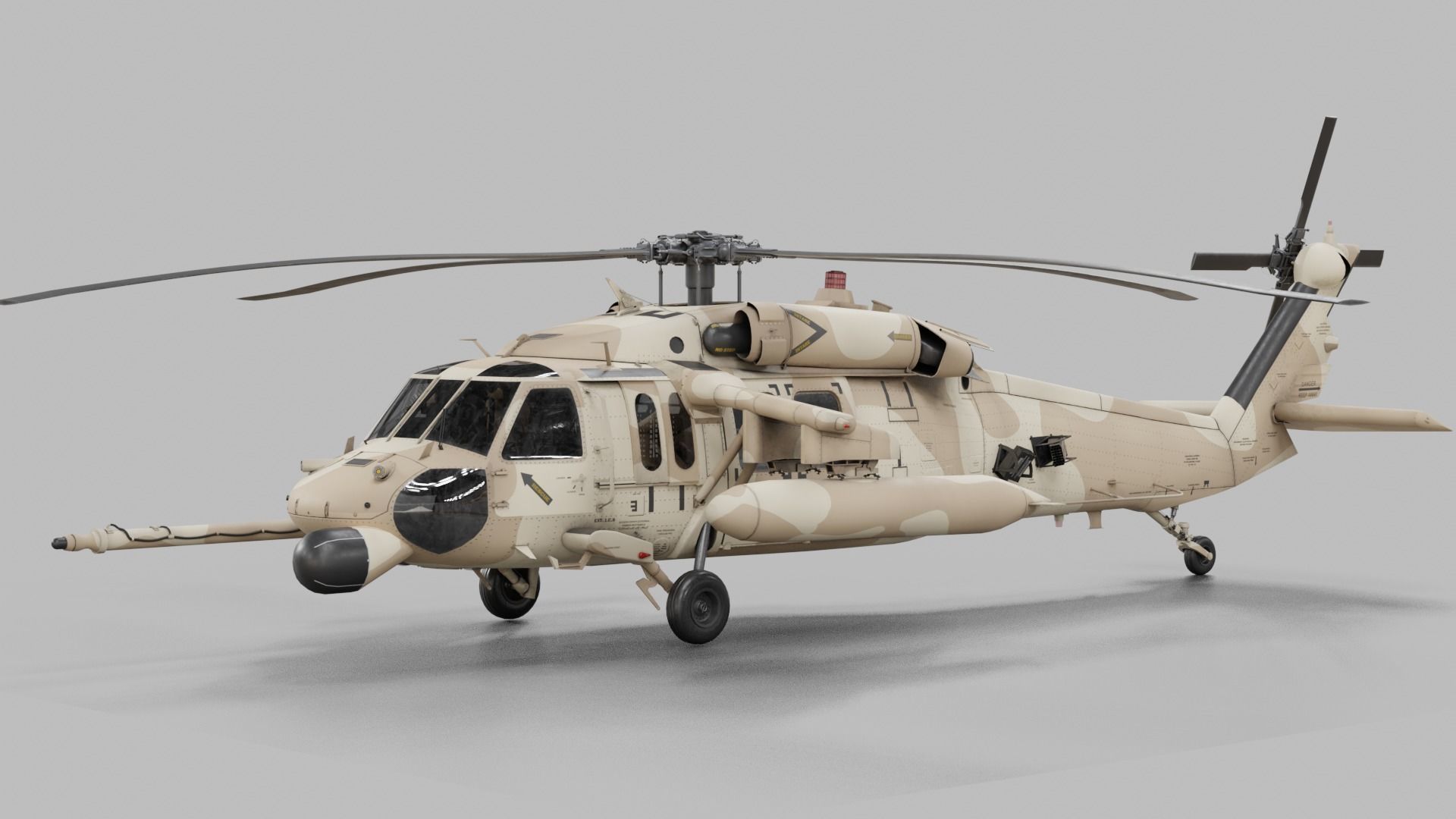 UH-60 Blackhawk Helicopter 22 skins 3D model_36