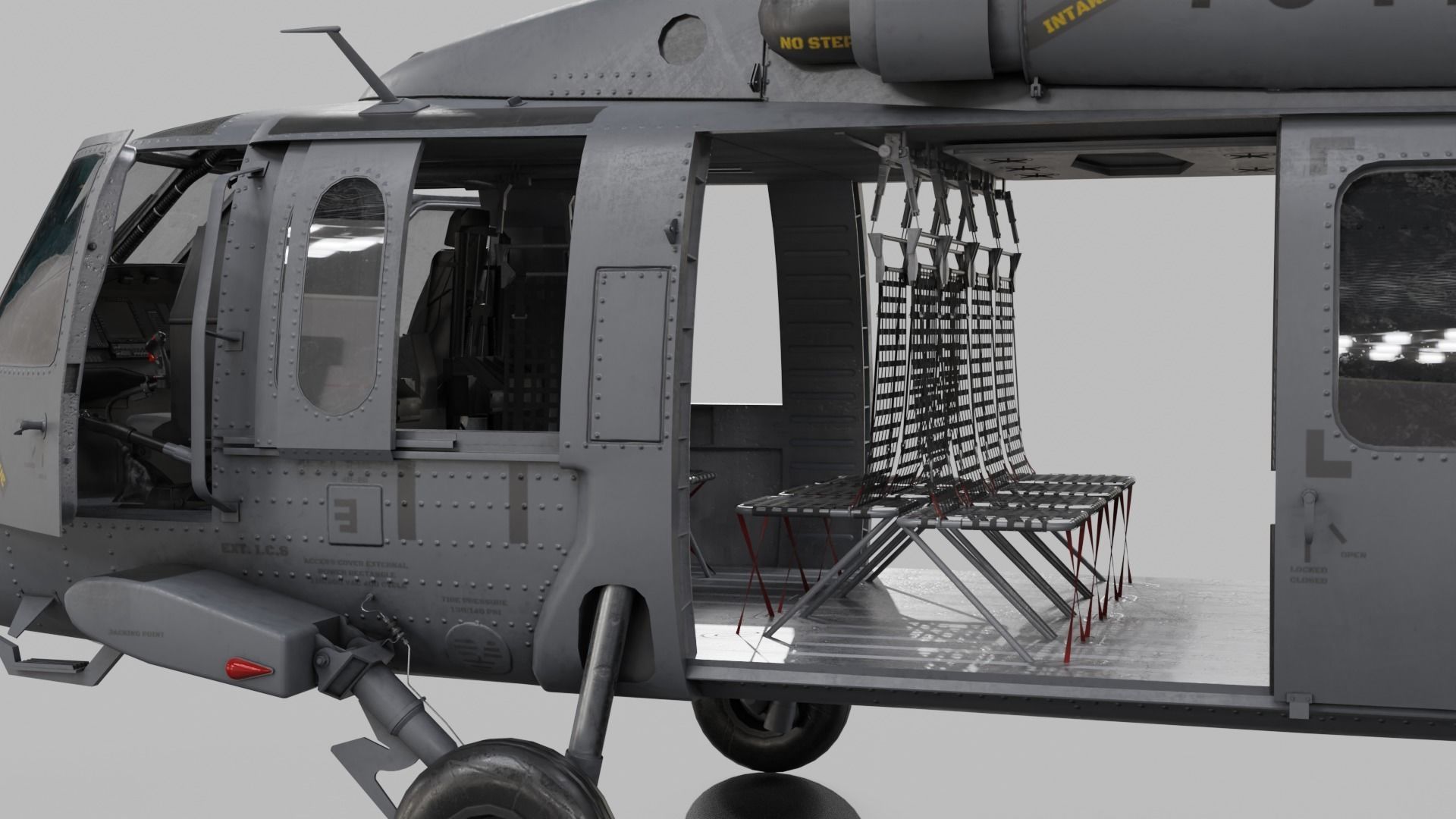 UH-60 Blackhawk Helicopter 22 skins 3D model_9