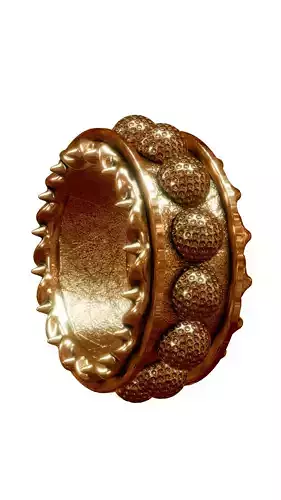 Revolutionary Gold Golf Sport Gymnastic Ring Silver Stl Model