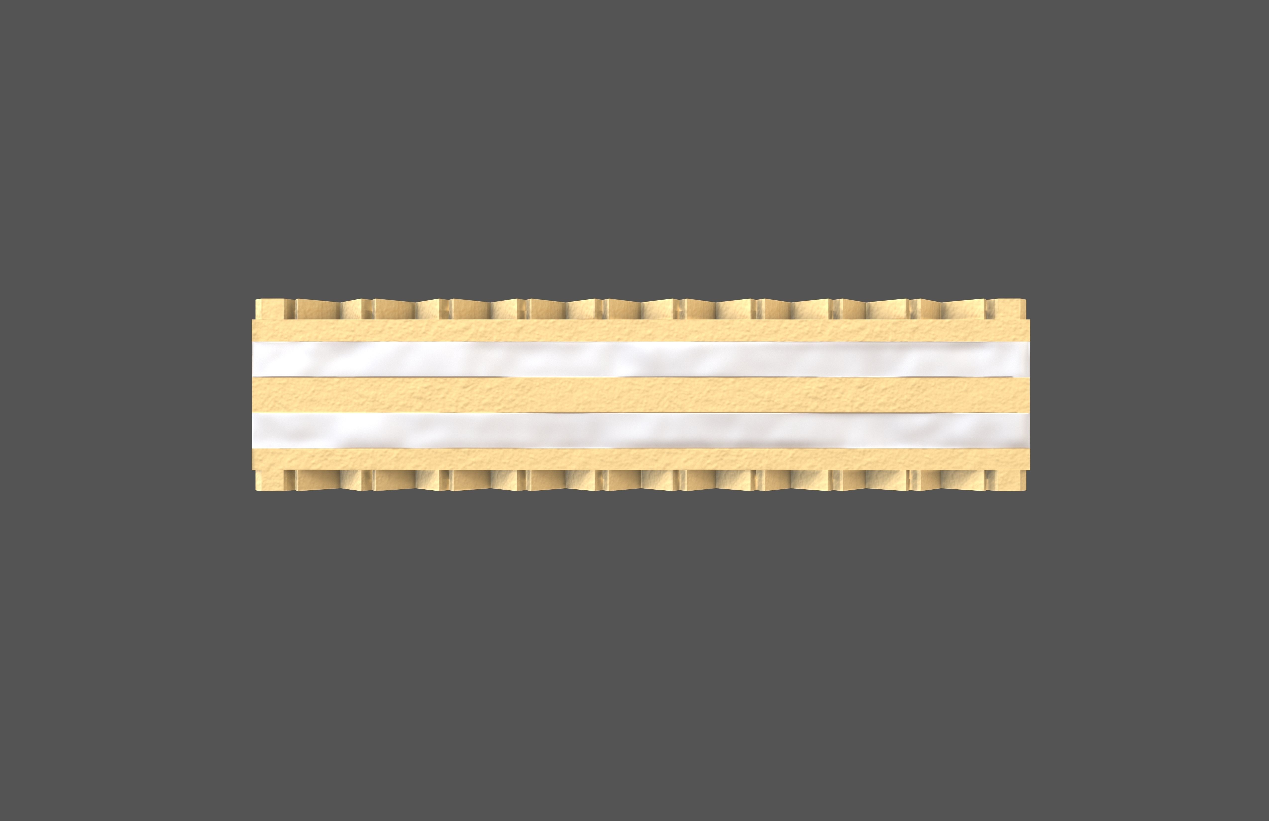 Cartoon Wafer v1 003 Low-poly 3D model_1