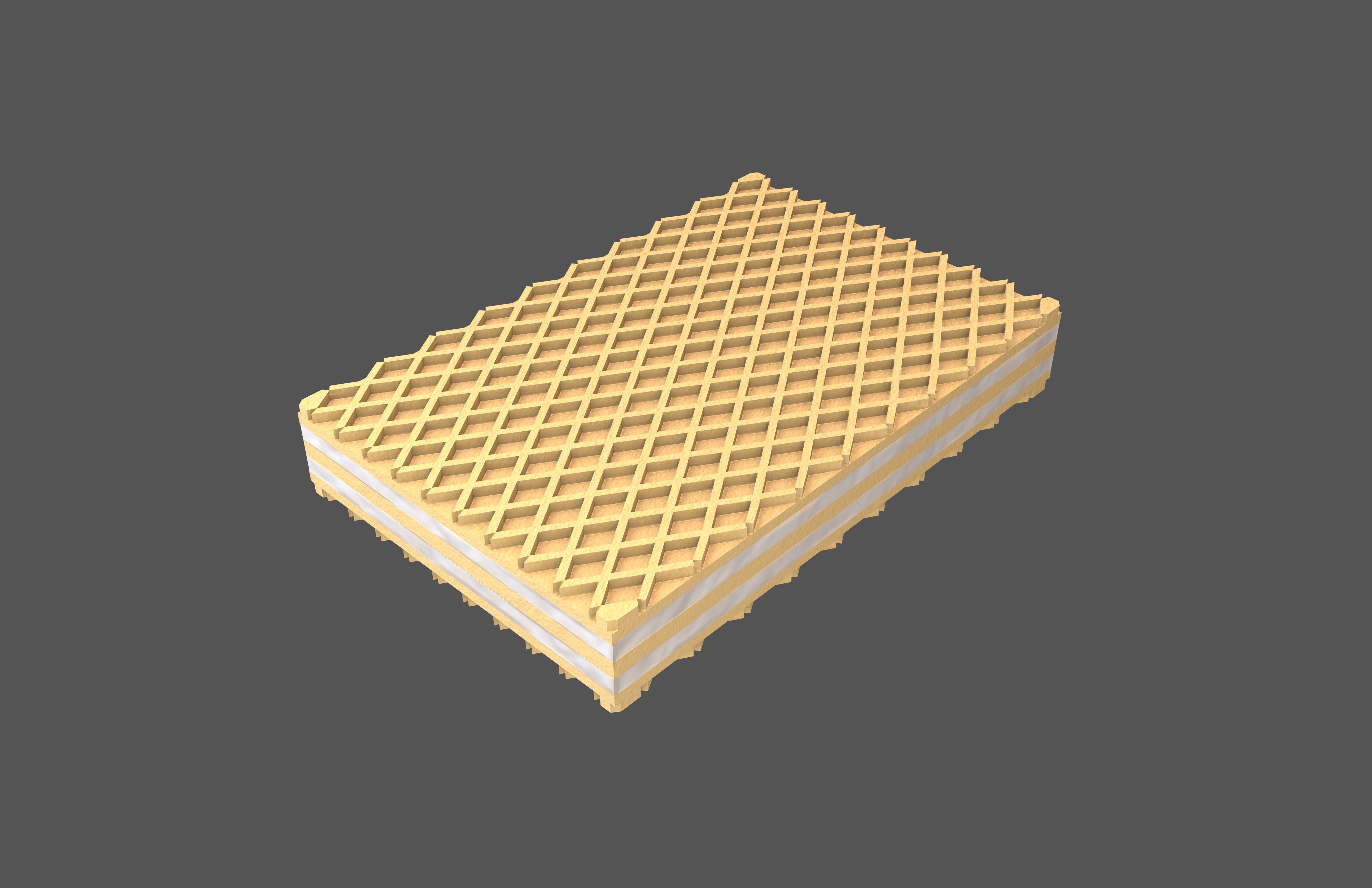 Cartoon Wafer v1 003 Low-poly 3D model_2