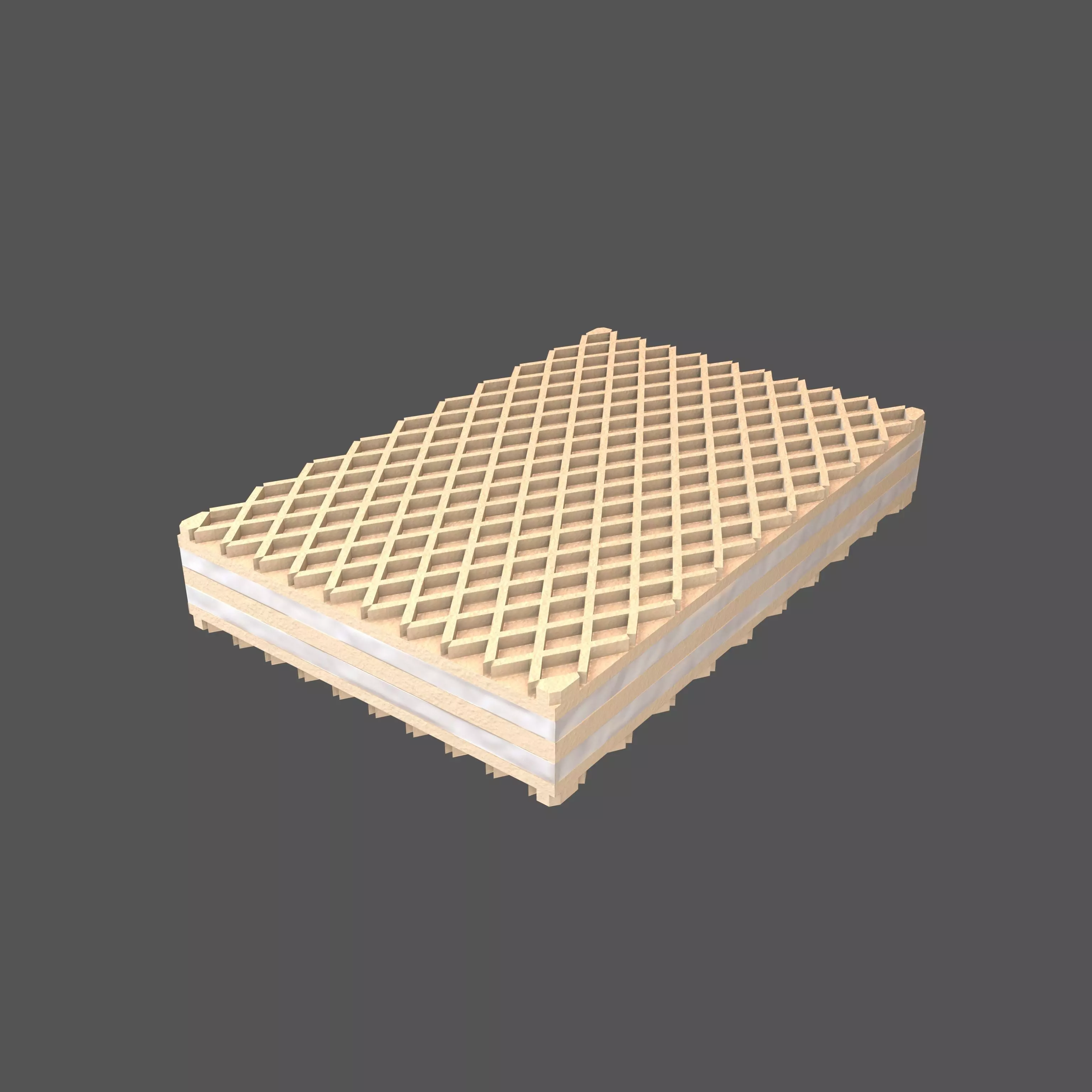 Cartoon Wafer V1 006 Low-poly 3D model_0