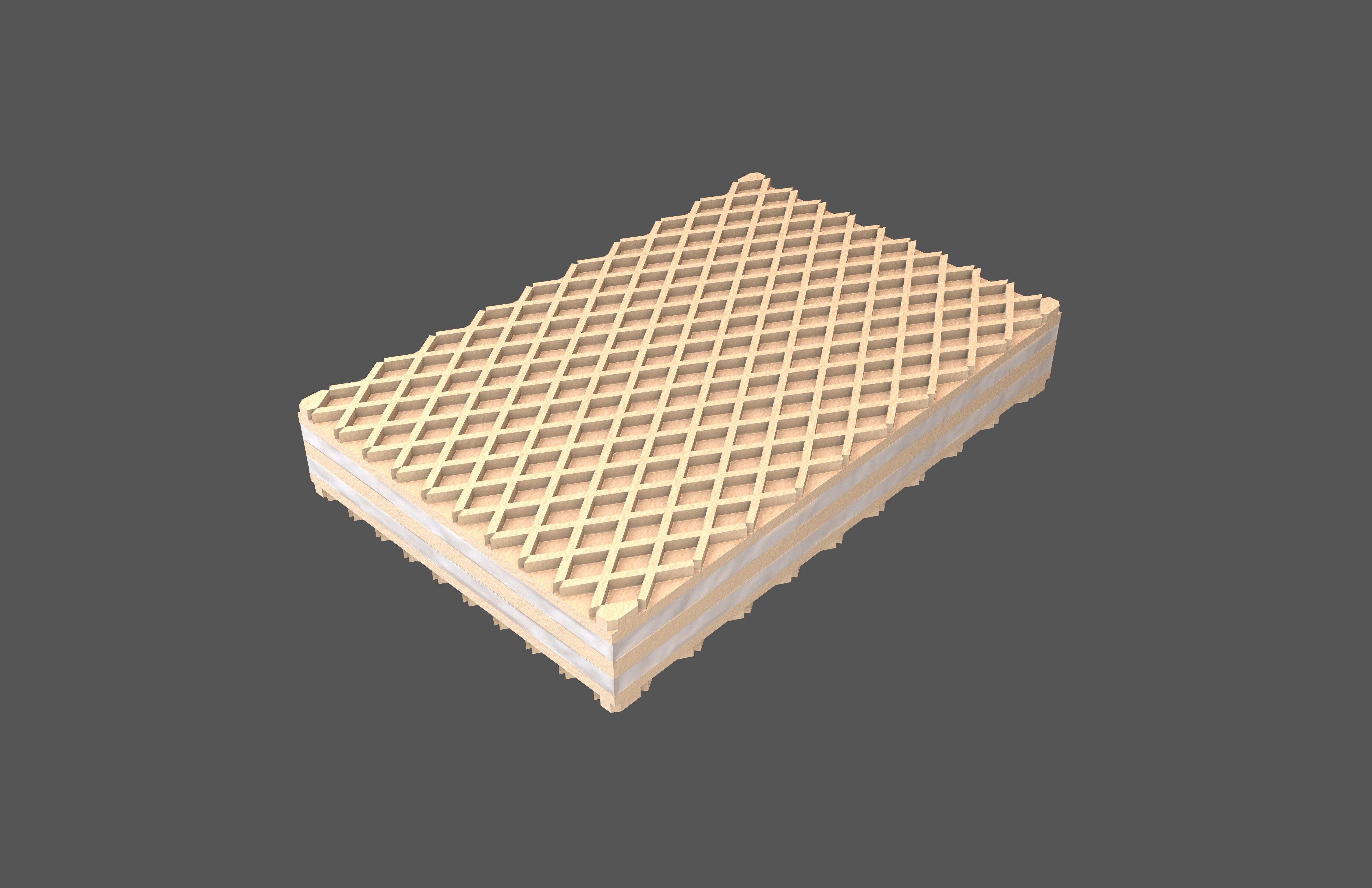 Cartoon Wafer V1 006 Low-poly 3D model_3