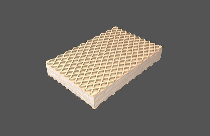Cartoon Wafer V1 006 Low-poly 3D model 4