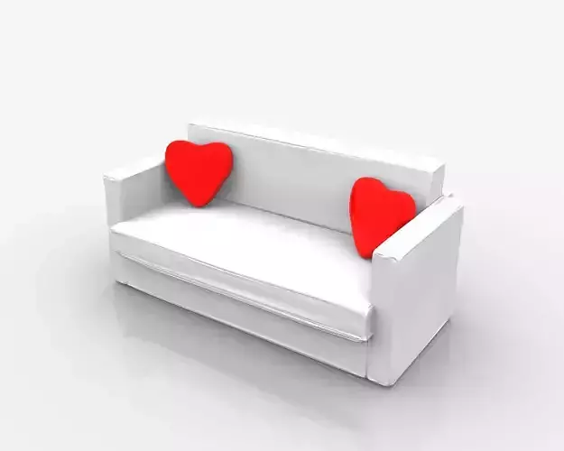 Sofa white with pillows