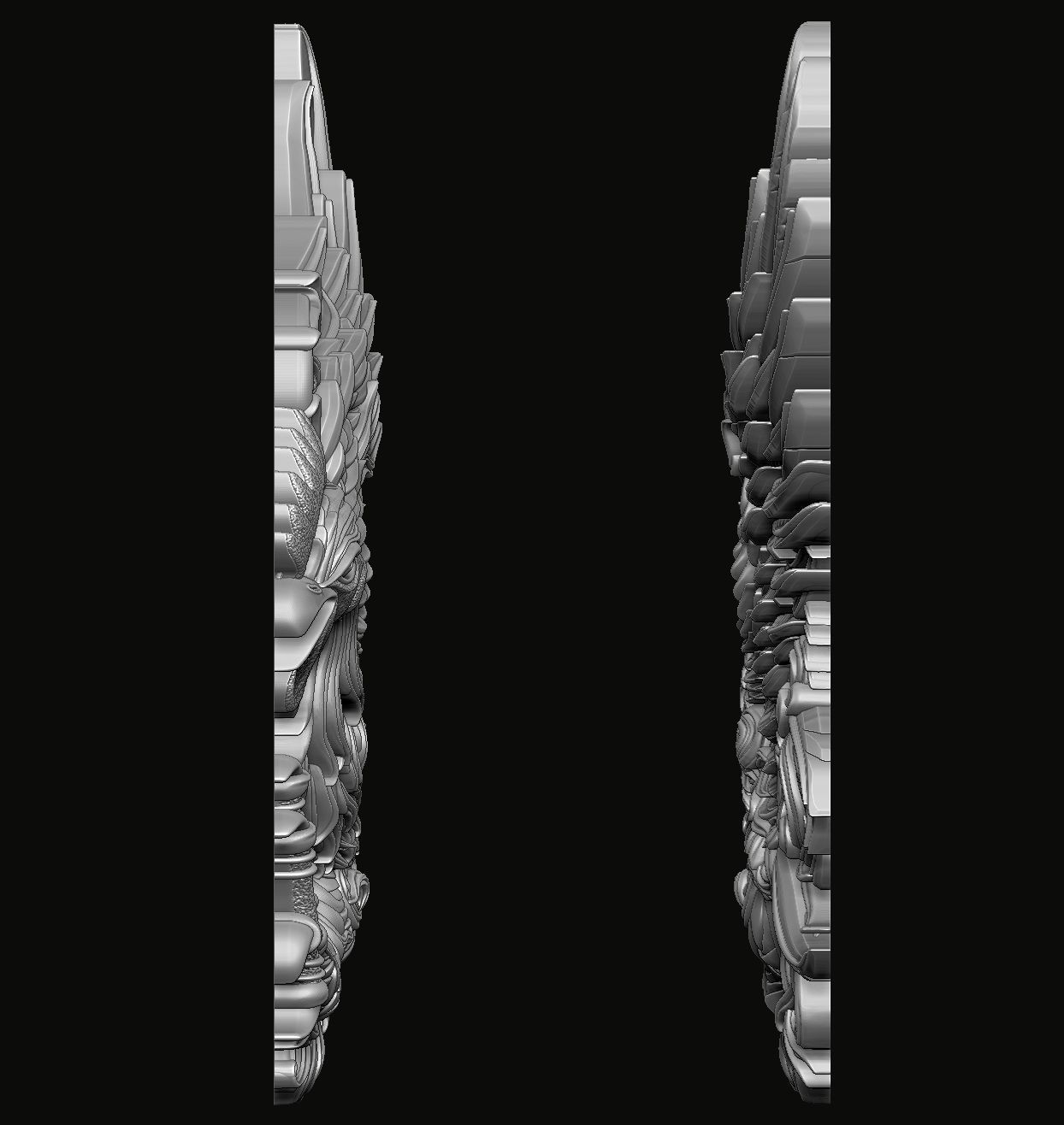 Rooster Pendant 3D print model_6