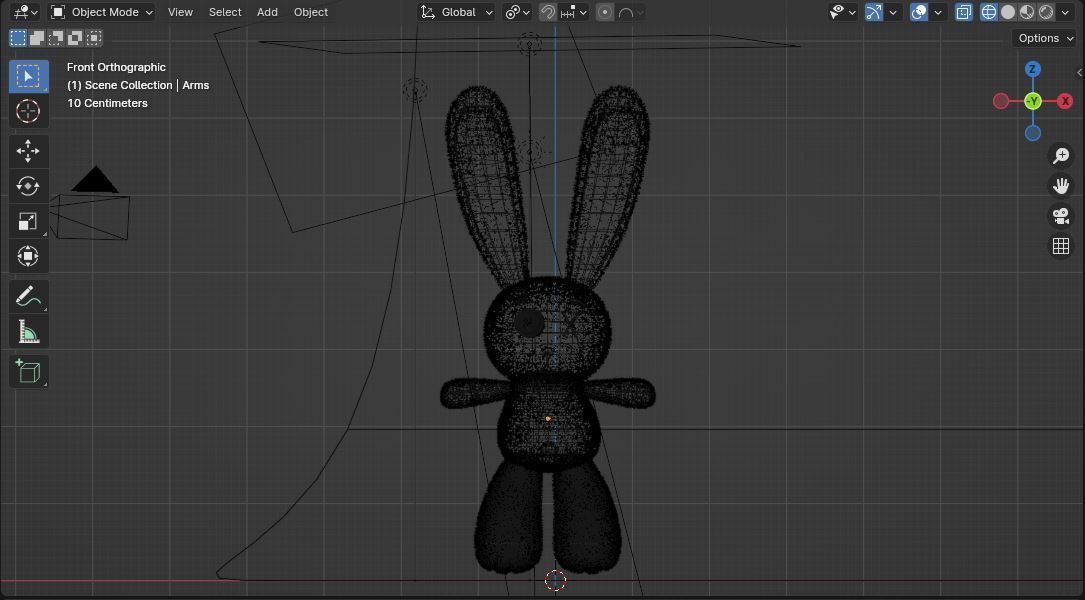 Bunny doll Free low-poly 3D model_3