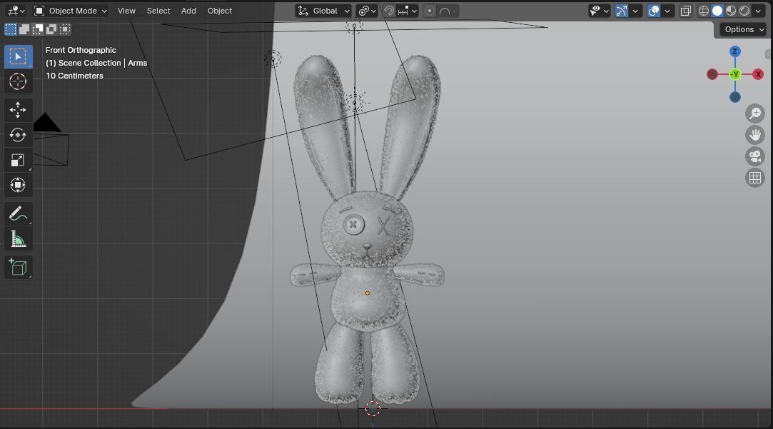 Bunny doll Free low-poly 3D model_2