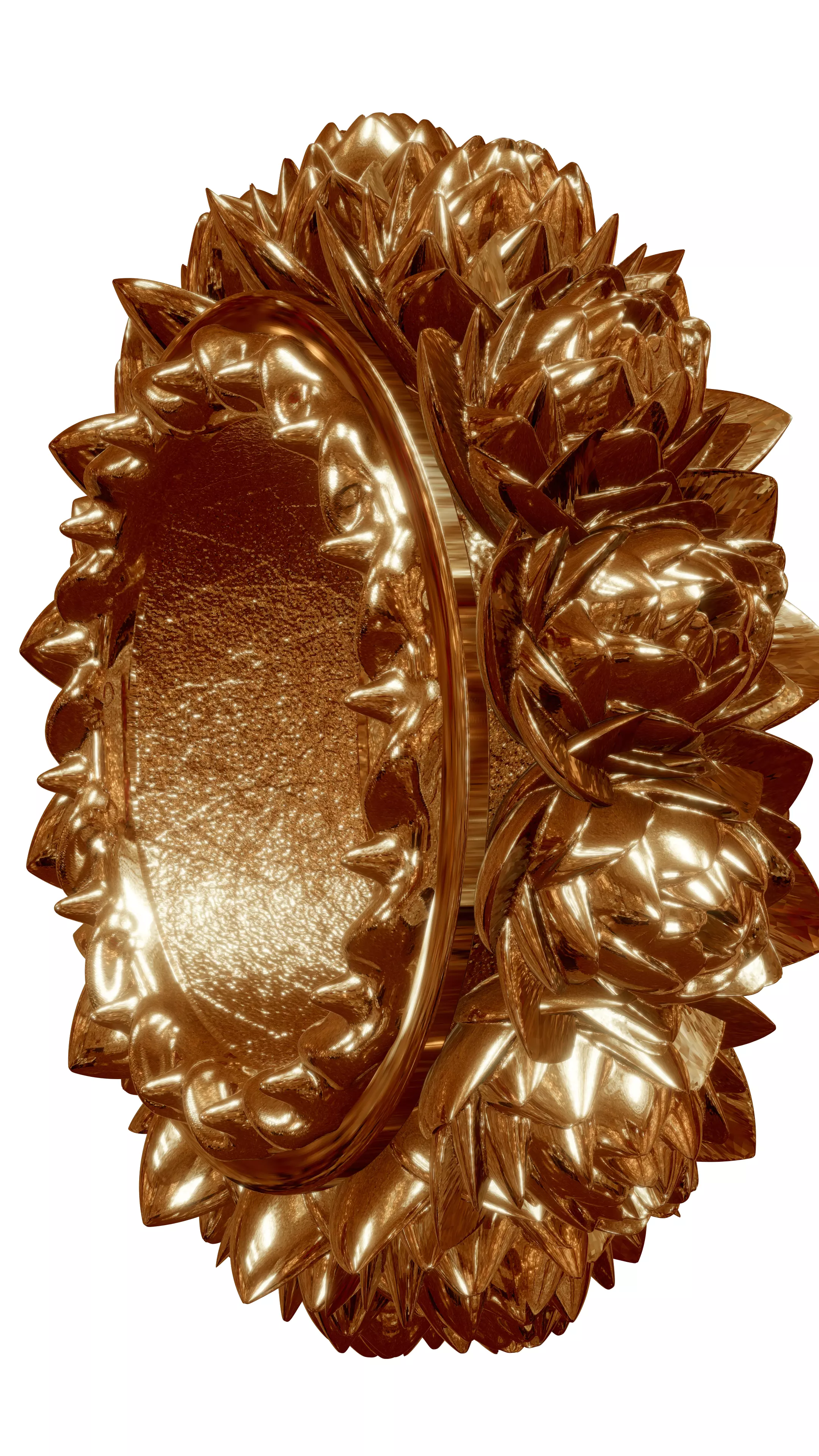 Home Design Vegan Gold Yoga Flower Ring Travel Adventure 2023 3D model